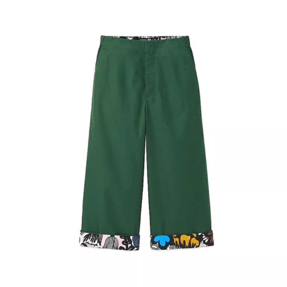 Marimekko x Uniqlo Wide Lego Cropped Pants size 26/27 - Picture 2 of 10